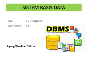 sistem basis data - Universitas Dian Nuswantoro