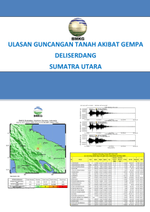 ulasan guncangan tanah akibat gempa deliserdang sumatra utara