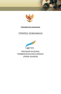 Pedoman Pelaksanaan Strategi Komunikasi PNPM