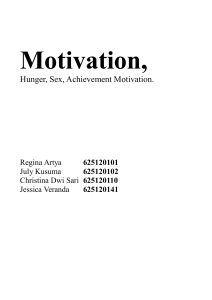 Hunger, Sex, Achievement Motivation.