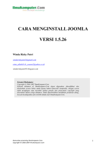Tutorial Install Joomla Versi 1.5.26