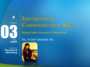 Interpersonal Communication Skill