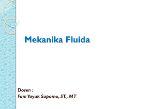 Mekanika Fluida - Official Site of FANI YAYUK SUPOMO, ST., MT