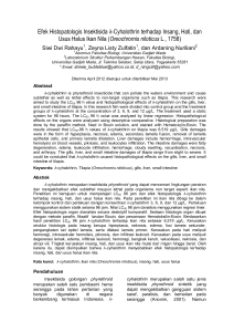 Efek Histopatologis Insektisida λ-Cyhalothrin terhadap Insang, Hati