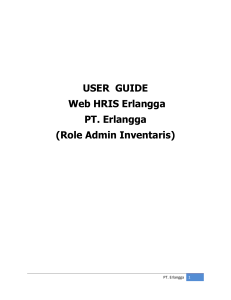 USER GUIDE Web HRIS Erlangga PT. Erlangga (Role A dmin