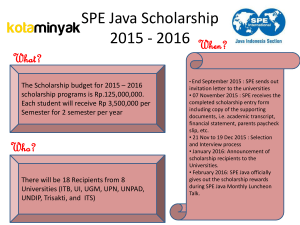 SPE Java Scholarship 2011