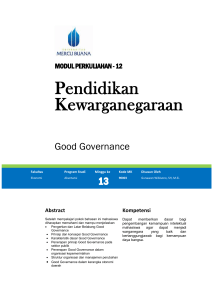 Good Governance - Universitas Mercu Buana