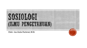Sosiologi (Ilmu pengetahuan) - Official Site of LIA AULIA FACHRIAL
