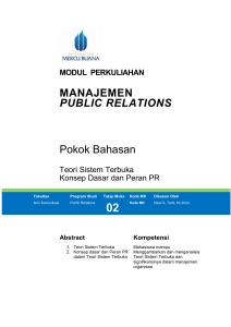 Modul Manajemen Public Relations [TM2].
