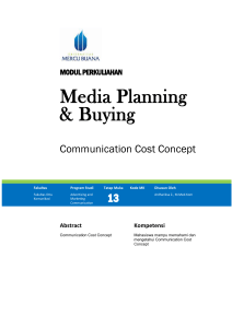 Media Communication Cost Concept