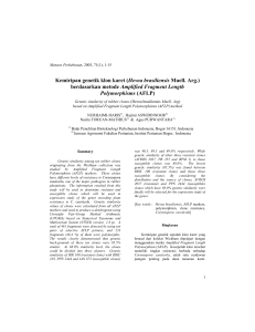 Kemiripan genetik klon karet (Hevea brasiliensis Muell. Arg
