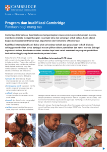 Program dan kualifikasi Cambridge Panduan bagi orang tua