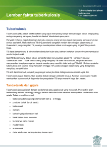 Tuberculosis fact sheet Indonesian