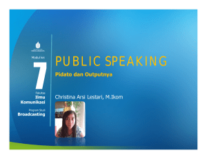 public speaking - Universitas Mercu Buana
