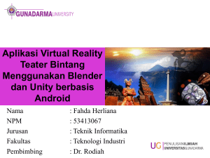Aplikasi Virtual Reality Teater Bintang Menggunakan Blender dan