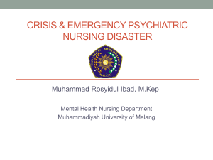 Emergency Psychiatric nursing