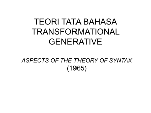 teori tata bahasa transformational generative