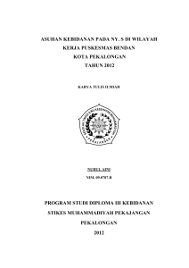 BAB I - E-skripsi - STIKES Muhammadiyah Pekajangan