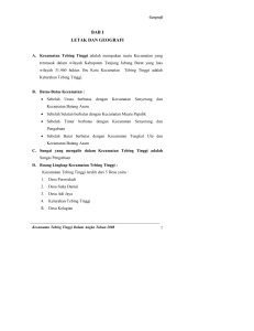 tabel 1 - Profil Kecamatan Batang Asam