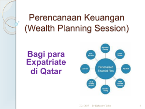 a.Financial Asset-Return/passive income b.Personal
