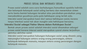 proses sosial dan interaksi sosial - Akper Al