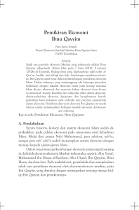 Pemikiran Ekonomi Ibnu Qayyim - FIAI UNISI Open Journal System