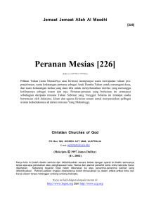 Peranan Mesias [226] - Jemaat-jemaat Allah Al Masehi