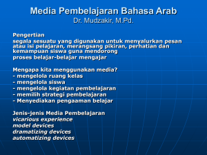 Media Pembelajaran Bahasa Arab Dr. Mudzakir, M.Pd.