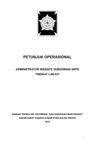 panduan admin web - Pemerintah Kabupaten Kulon Progo