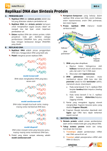 Replikasi DNA dan Sintesis Protein