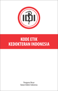 Kode Etik Kedokteran Indonesia tahun 2012
