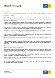 Survey: pertumbuhan usaha kecil di Indonesia