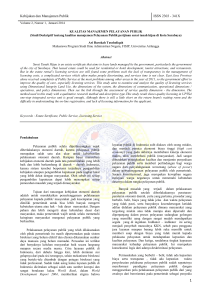 Kebijakan dan Manajemen Publik ISSN 2303 - 341X