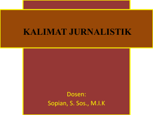 X. Kalimat jurnalistik