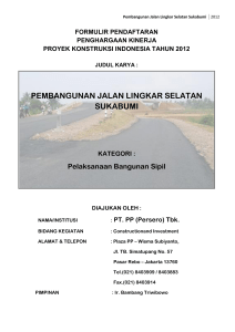 Pembangunan Jalan Lingkar Selatan Sukabumi