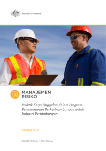 manajemen risiko - Department of Industry, Innovation and Science