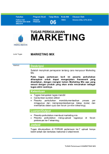 Tugas Marketing [TM6]. - Universitas Mercu Buana