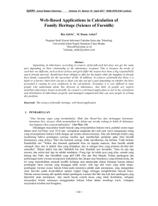 Web-Based Applications in Calculation of Family - Jurnal UIN-SU