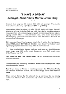 “I HAVE A DREAM” Setengah Abad Pidato Martin Luther