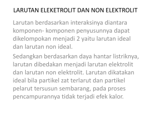 larutan eleketrolit dan non elektrolit