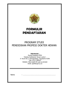 form mahasiswa baru - Pendidikan Profesi Dokter Hewan