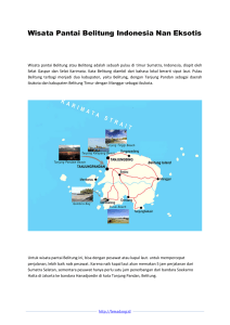 Wisata Pantai Belitung Indonesia Nan Eksotis