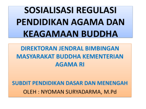 sosialisasi regulasi pendidikan agama dan keagamaan buddha
