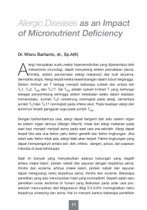 Allergic Diseases as an Impact of Micronutrient Deficiency