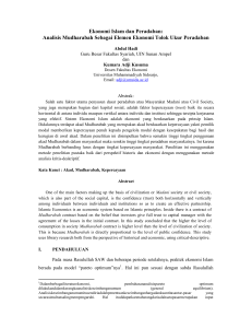 Ekonomi Islam dan Peradaban - Journal of Universitas