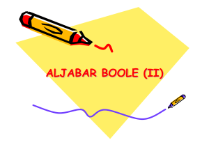 ALJABAR BOOLE (II)