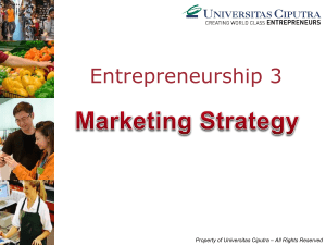 Entrepreneurship 3 - Universitas Ciputra