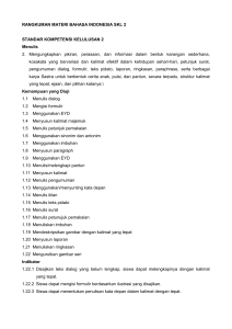 Rangkuman Materi Bahasa Indonesia Persiapan