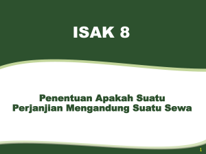 ISAK 8 Perjanjian yang mengandung Sewa 04022017