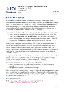 Rel Roller Coaster - International Olympiad in Informatics